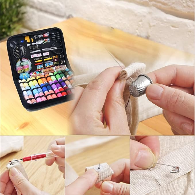 INSCRAFT Sewing Kit, 200 Premium Sewing Supplies, 41 XL Thread Spools, Suitable - Image 6