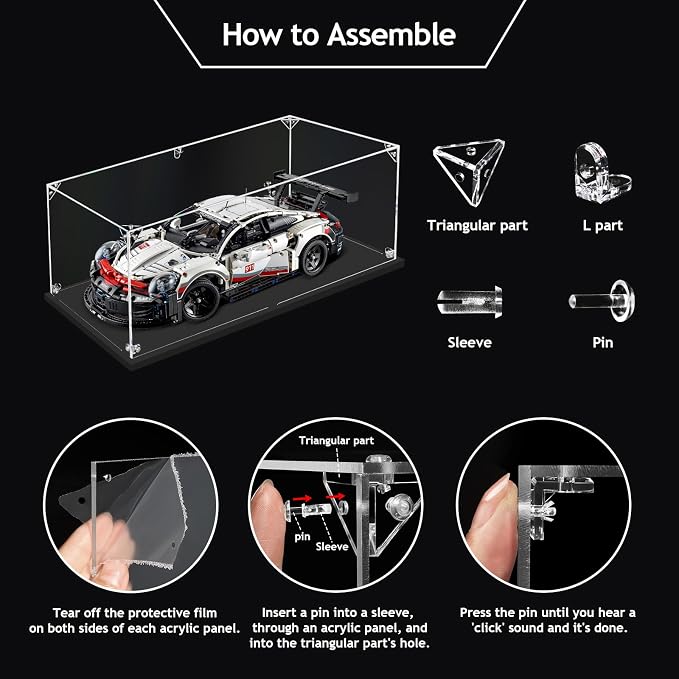 Clear Acrylic Display Case, Self-Assemble Showcase - Image 6