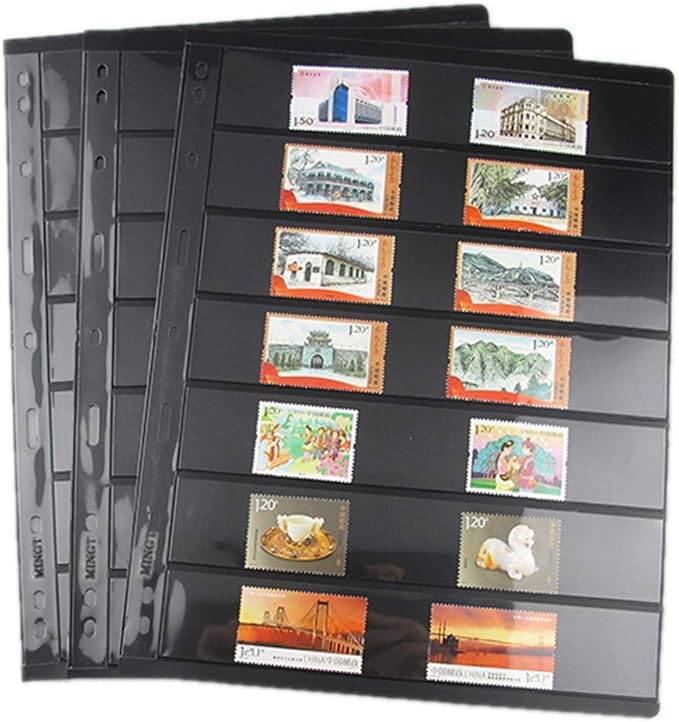 MUDOR Stamp Pages for Stamp Collection Album Binder Book, 10 Sheet 7 Row | 7 by MUDOR