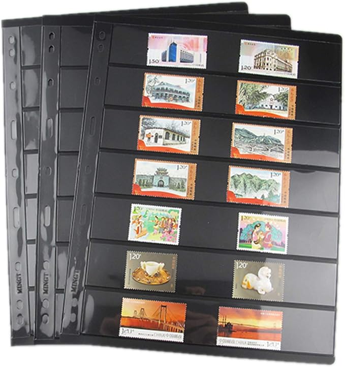 MUDOR 20 Sheets Stamp Pages for Collection Album Binder Book, 7 Pocket | 280 - Image 4