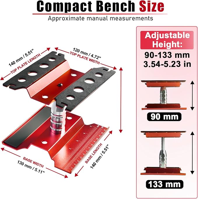 RC Car Repair Work Stand Lift Lower Adjustable Workstation Aluminum 360 Degree - Image 2