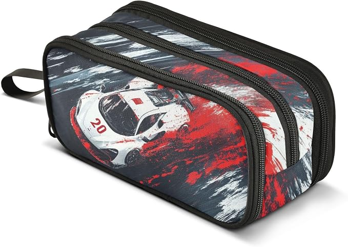 Racing Car Truck Pencil Case Box Boys Girls Large Pencil Pouch by BOENLE-WELCOMEYOURCOMING