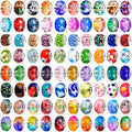 120 Pieces Assorted European Craft Beads Large Hole Lampwork Spacer Beads by AIPRIDY