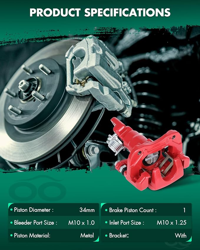 SCITOO 19-B2069 Disc Brake Caliper Assembly with Bracket Fit For Acura TSX 2004 2005 2006 2007 2008,For Honda For Accord 1998 1999 2000 2001 2002 2003 2004 2005 2006 2007
