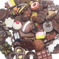 Chenkou Craft 50pcs Lots Mix Assorted Brown Craft DIY Flatbacks Resin Flat Back by ChenkouCraft