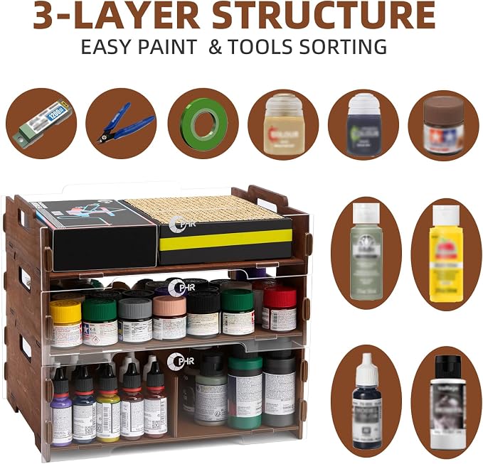 OPHIR 3-Layer Stackable Tool & Paint Organizer - Image 5