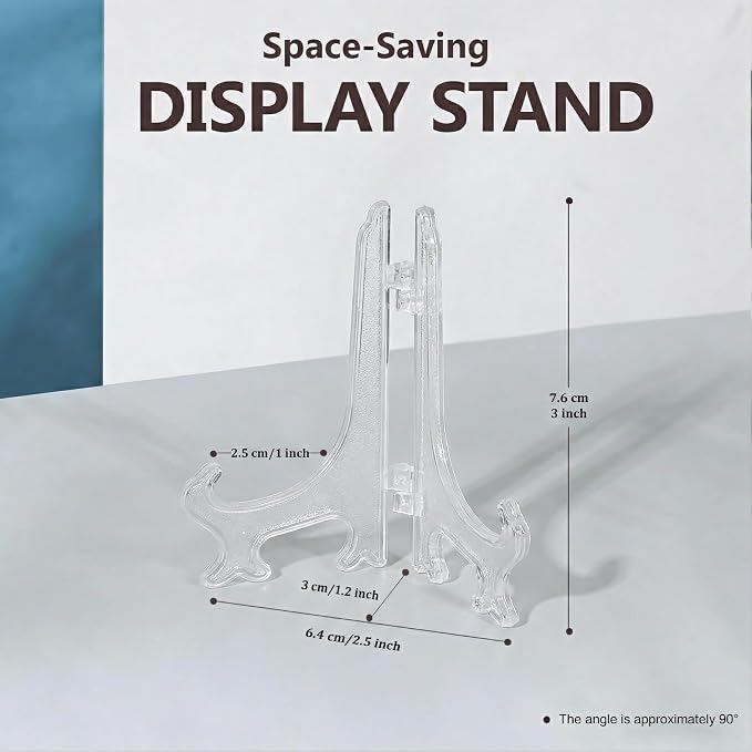 Artliving 6 Inch Acrylic Card Display Stands, Small Plastic Easels and - Image 2