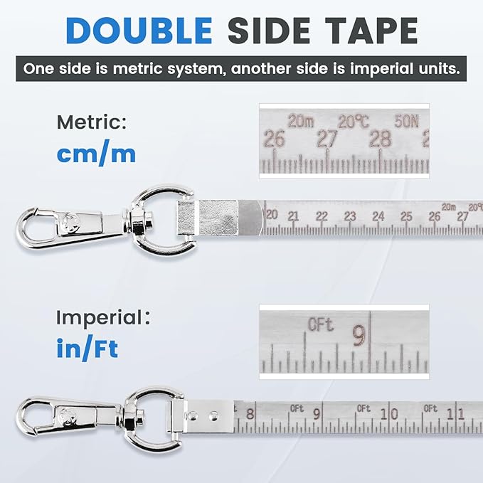 YJINGRUI 33ft/10m Oil Tank Gauging Tapes, Explosion Proof, Stainless Steel Oil Gauging Tape with 350g Brass Plumb Bob, Bent-Handle