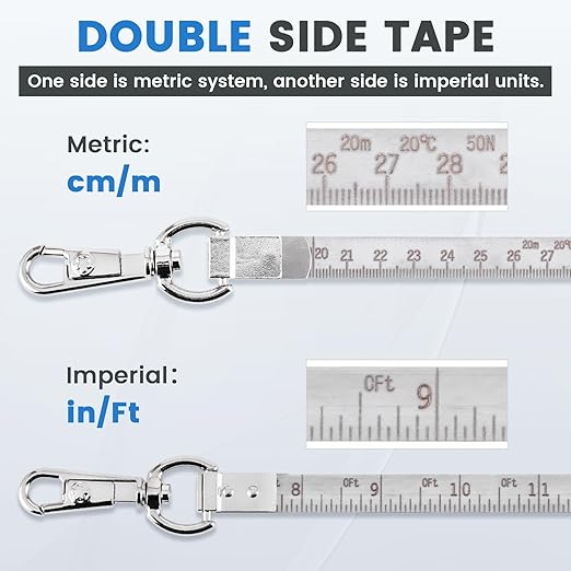 YJINGRUI 33ft/10m Oil Tank Gauging Tapes, Explosion Proof, Stainless Steel Oil Gauging Tape with 350g Brass Plumb Bob,Straight Handle