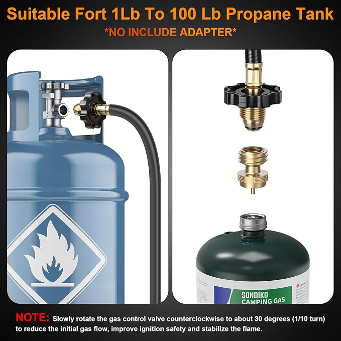 Sondiko Propane Torch Weed Burner, Heavy Duty Blow Torch, High Output Weed Torch - Image 7
