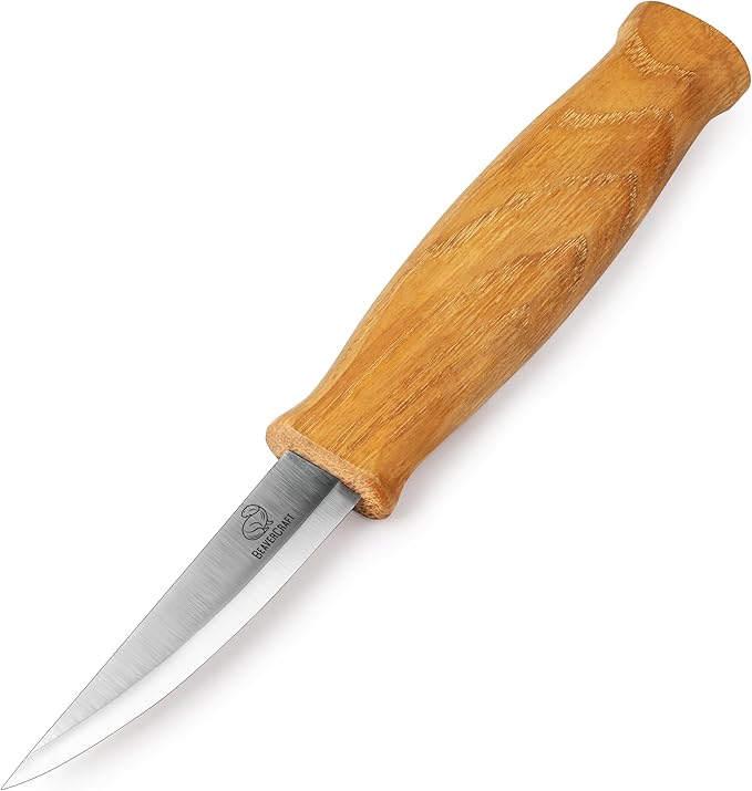 BeaverCraft Wood Carving Knife C4 3.14" Whittling Sloyd Knife by BeaverCraft