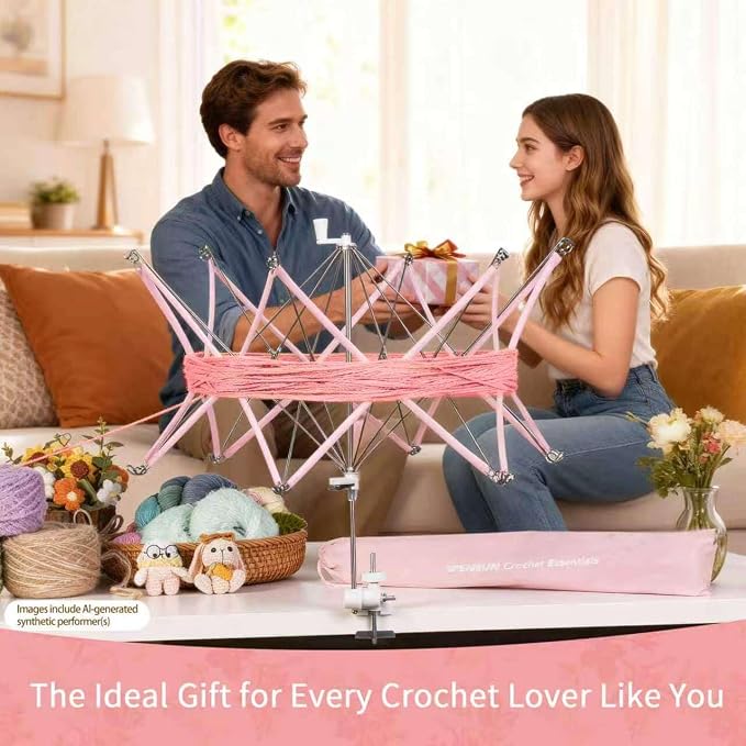 SPEENSUN Yarn Swift, Adjustable Angle/Height Yarn Umbrella Turn Loose Yarn into - Image 7