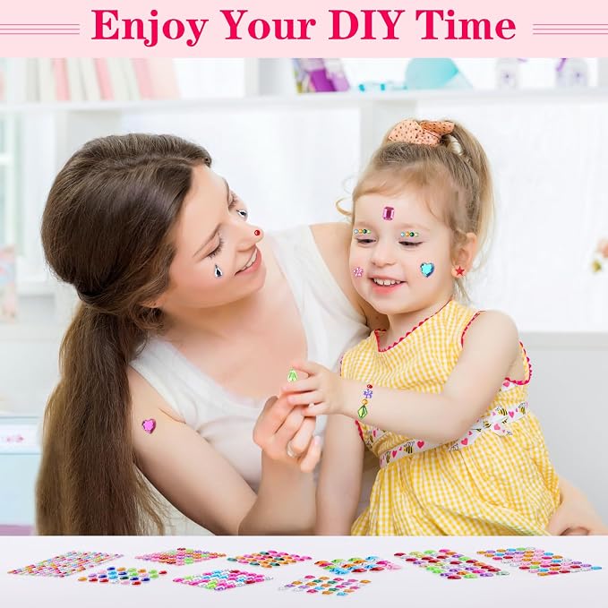 407pcs Gem Stickers Crafts for Kids, Self Adhesive Jewel Stickers, Acrylic - Image 9