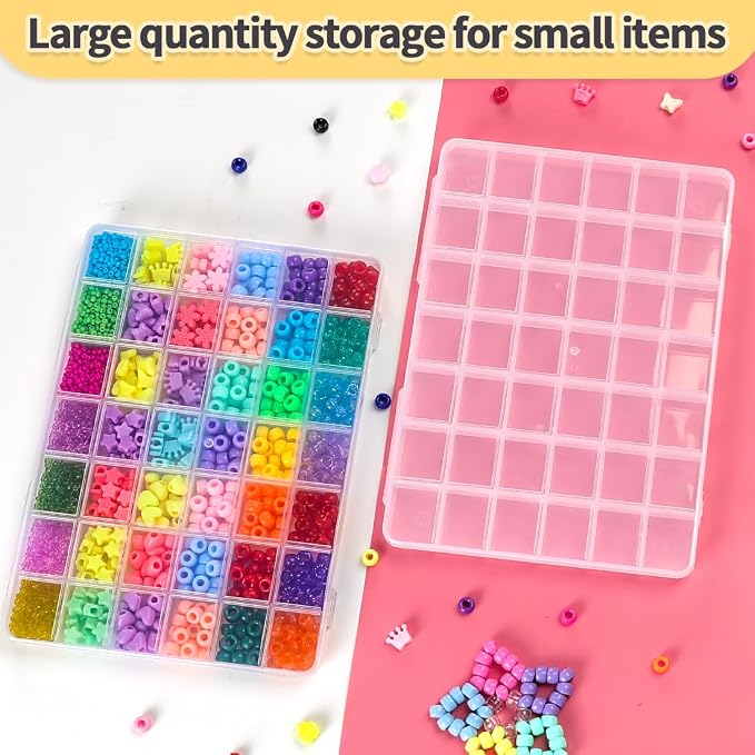 IOOLEEM 42 Grids Plastic Bead Organizer Box, Organizer Container Storage Box - Image 6