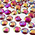 John Bead 200 Pieces 16mm, Fuchsia AB, Acrylic Round Flat Back Rhinestones by JohnBead
