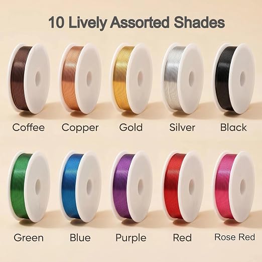 10 Rolls 24 Gauge Copper Jewelry Wire Kit Non-Tarnish - Image 7