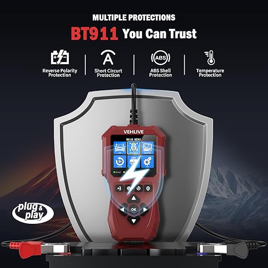 Car Battery Tester 6V 12V 24V, 5-3000CCA Automotive 12V and 24V Dual Circuit Testing, Load/Alternator Tester, Digital Auto Battery Analyzer Charging Cranking System Tester for All Cars Motorcycle Boat