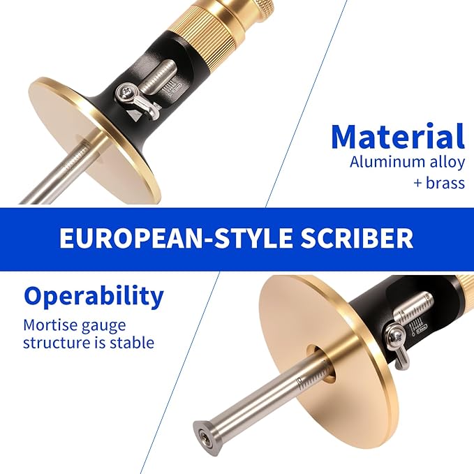 Wheel Marking Gauge 0.2 mm High Precision Woodworking Scribing Gauge Metal Scriber Marking Tool Efficient Rolling for Woodworking Projects Carpenter