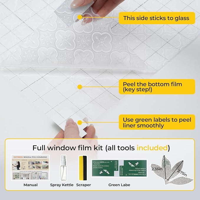 OHTMERU Window Privacy Film Decorative - Image 6
