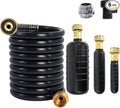 Drain Cleaning Bladder Kit, Including 3 Sizes Rubber Bladders, 10 Ft Retractable Hose, Brass Faucet Adapter & Shut-Off Valve, Durable Drain King Style Tool for Pipe & Sewer Unclogging (6 pcs)