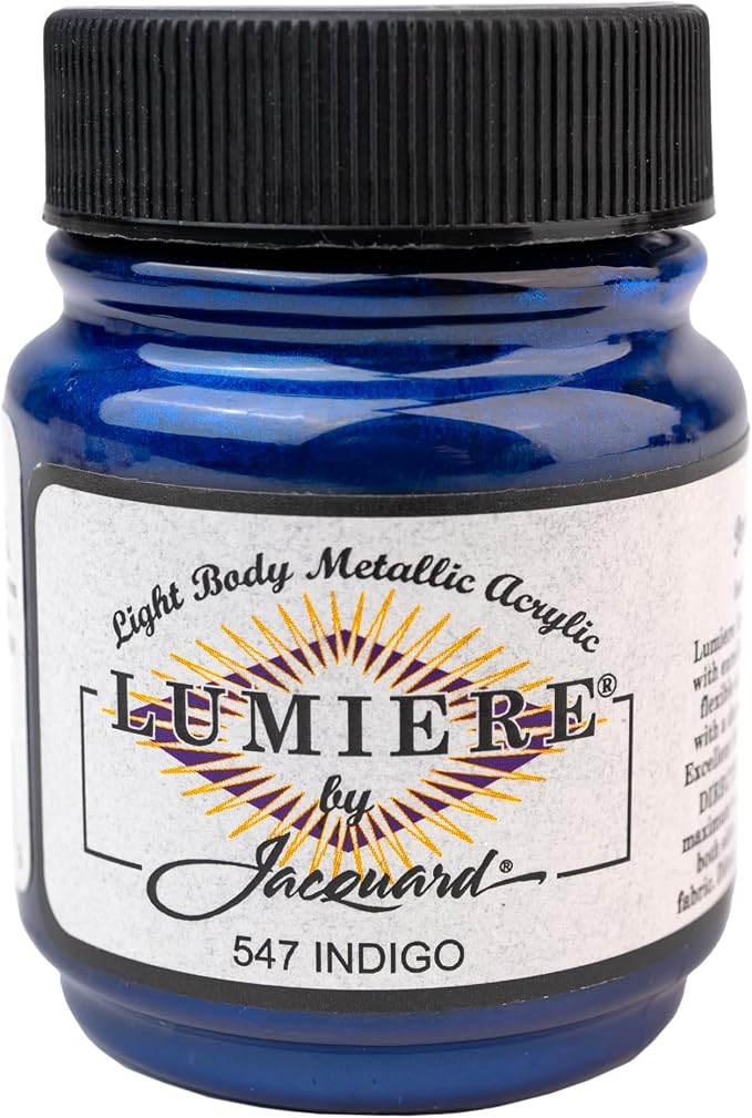 Jacquard Lumiere 2.25oz Fabric Paint Indigo by Jacquard