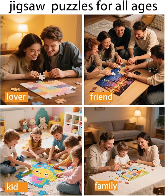 Photo Puzzles for Gift, Pets, Festivals, Weddings, Family Gatherings, Adult Customized Puzzles Jigsaw (Vertical or Horizontal) (None) (300.PC (Vertical/Horizontal))