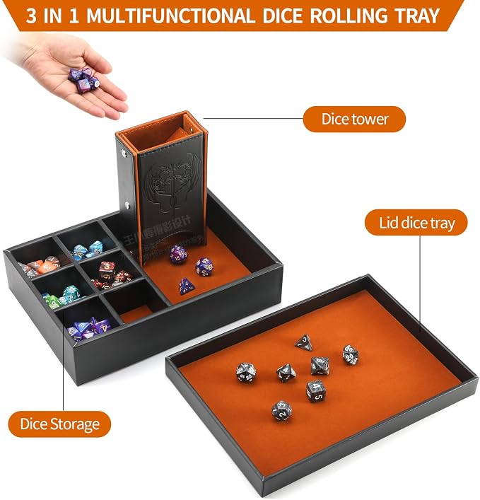 Grajar DND Dice Tray and Dice Tower - Image 3