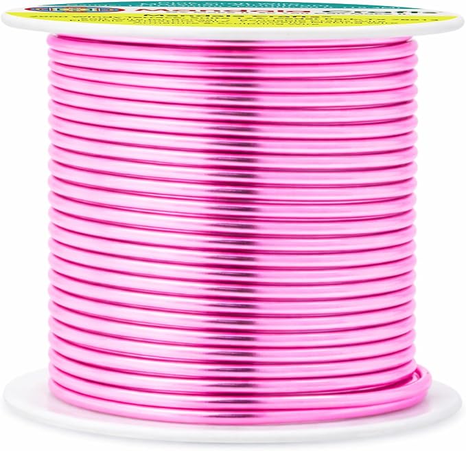 Mandala Crafts 14 Gauge Pink Anodized Aluminum Craft Wire, 60 FT | Colored - Image 2