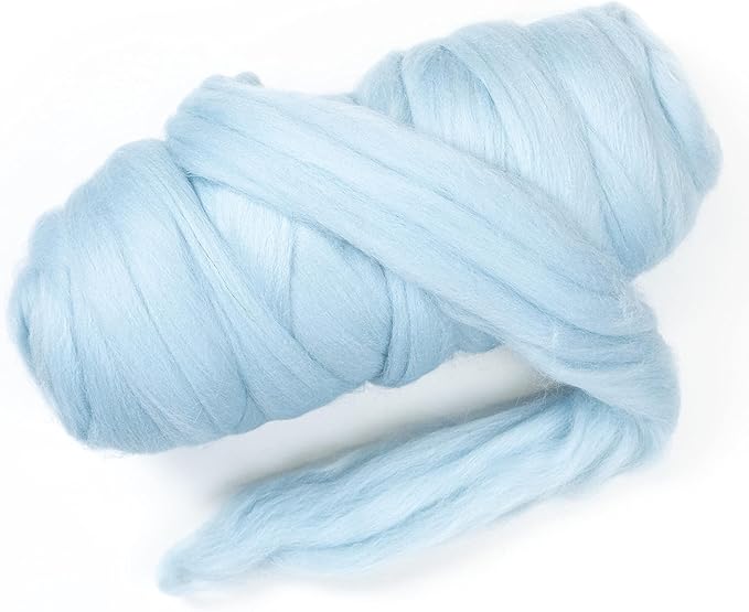 Colored Natural Wool roving, 1 lb. Best Wool by Kondoosnaturalfibers