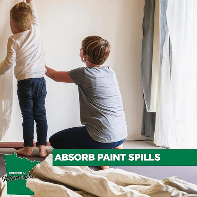 EZ Drop Painter's Large Canvas Fabric Drop Cloth - Image 2