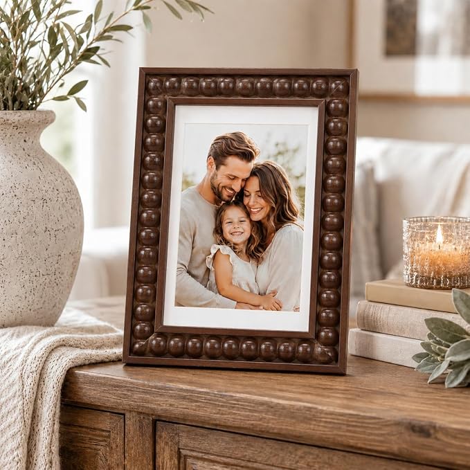 Solid Wood 4x6 Picture Frame Beaded Frame - Image 2