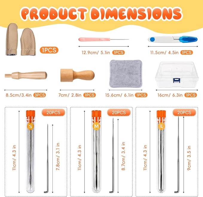 LUDOTEK 75-Piece Complete Needle Felting Tool Set - Image 6