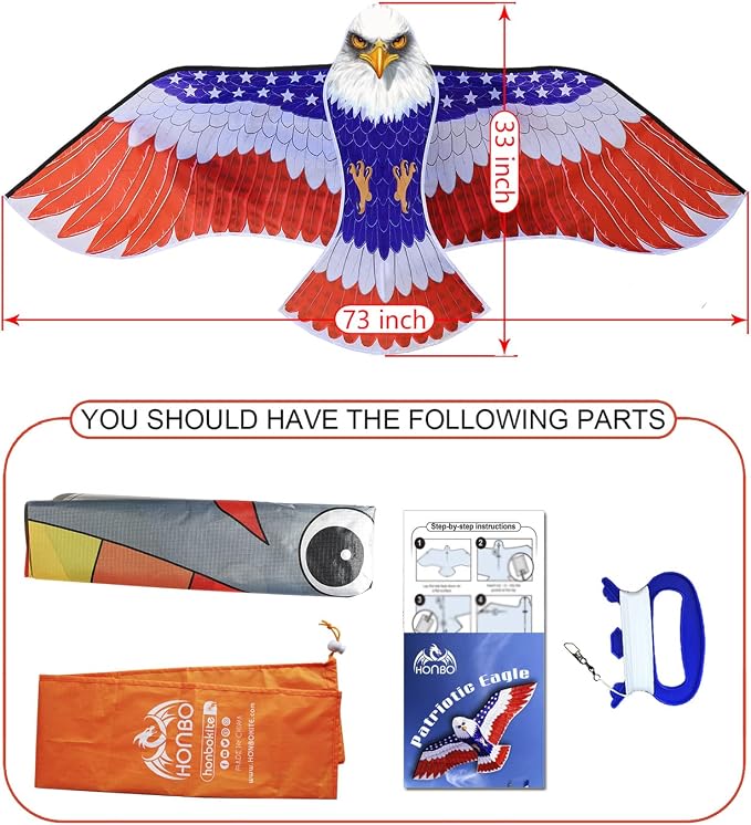 HONBO Huge Patriotic Eagle Kites - Image 3