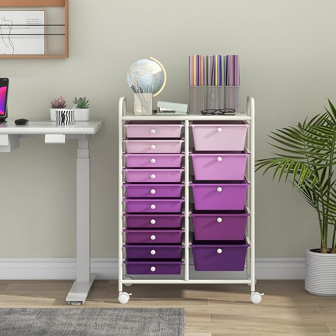 BECOMFORT 15-Drawer Rolling Cart - Image 2