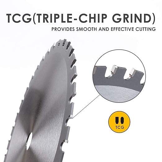 Luckyway 10 Inch 52 Teeth with 5/8 Inch Arbor Multi-Purpose TCT Circular Saw Blade for Cutting Wood, Aluminum and Non-Ferrous Metals