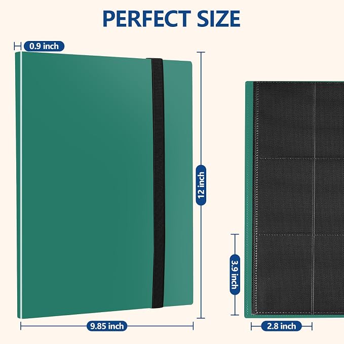 Card Binder, EDUDIIU 9 Pockets Premium Trading Card Binders, Cards Collection - Image 6