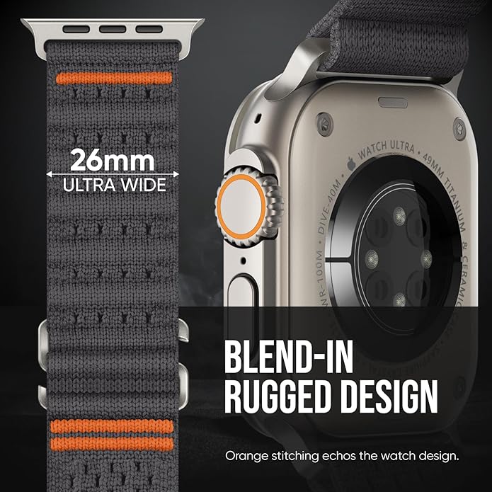 Suitisbest Sport Bands Compatible with Apple Watch Ultra Band 49mm 46mm 45mm 44mm 42mm 38mm 40mm 41mm Men Women, Stretchy Nylon Sport Loop Strap with S-Hook for iWatch Series 10 Ultra SE 9 8 7 6 5 4 3