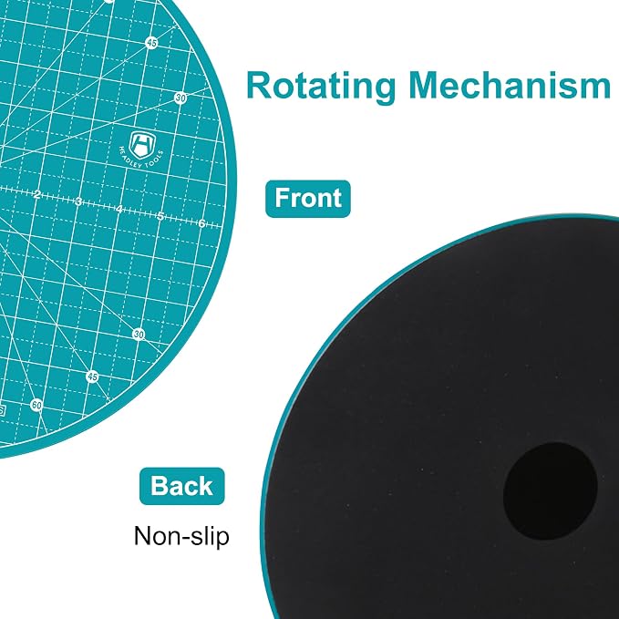 Headley Tools 13"x13" Round Rotating Cutting Mat, Self Healing Mat - Image 6
