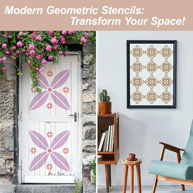 Wall Stencils for Painting Large Pattern, Exquisite Geometric Designs for Wall - Image 4
