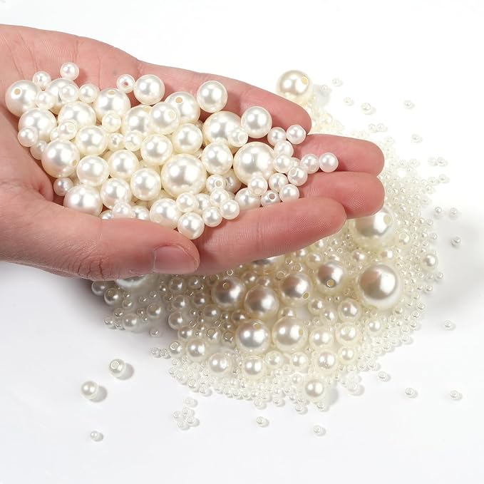 4035pcs Creamy White Pearl Beads by chuyau