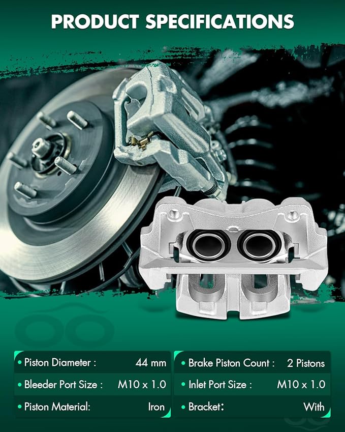 SCITOO 19B3102 19B3103 Front Left & Right Disc Brake Calipers Assembly w/Bracket For Acura For TL 2009-2014,For Acura For TLX 2015-2018,For Honda For Ridgeline 2006-2014
