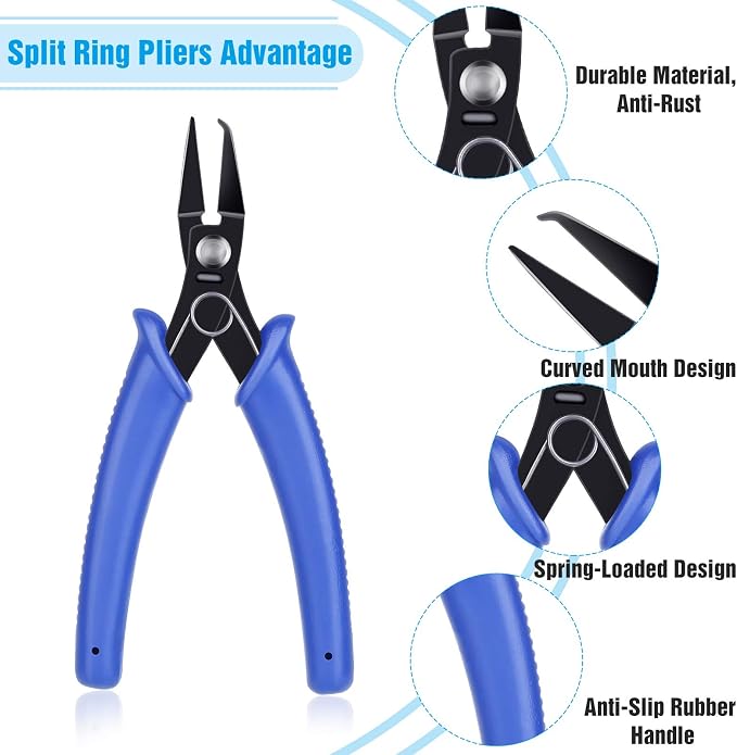 Split Ring Pliers for Jewelry Making, Evatage 2Pcs Jump Ring Opening Pliers for - Image 4