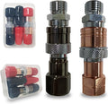 Upgraded Oxy Acetylene Quick Connects,Quick Connect Hose Fittings,Cutting Torch Hose Quick Connect Sets,Fit for 9/16"-18 B Fittings, Max 29 PSI for Fuel Gas and 145 PSI for Oxygen