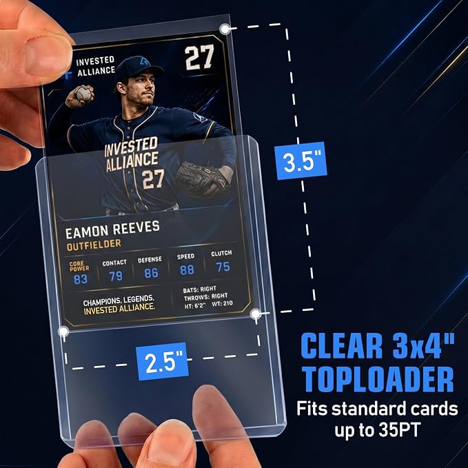 Invested Alliance 2000-Pack Toploaders & Card Sleeves – 1000 Crystal-Clear 35PT - Image 4