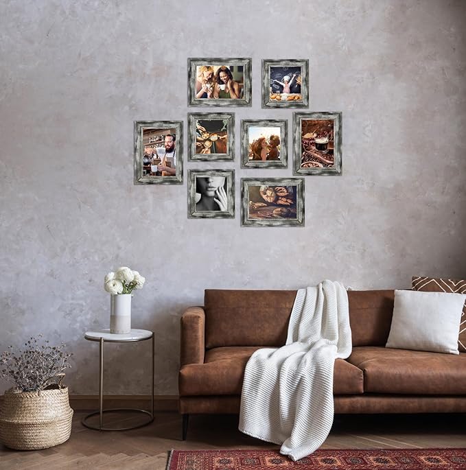 5x5 Picture Frame with Real Glass, 4 set Ornate Vintage Picture Frames - Image 4