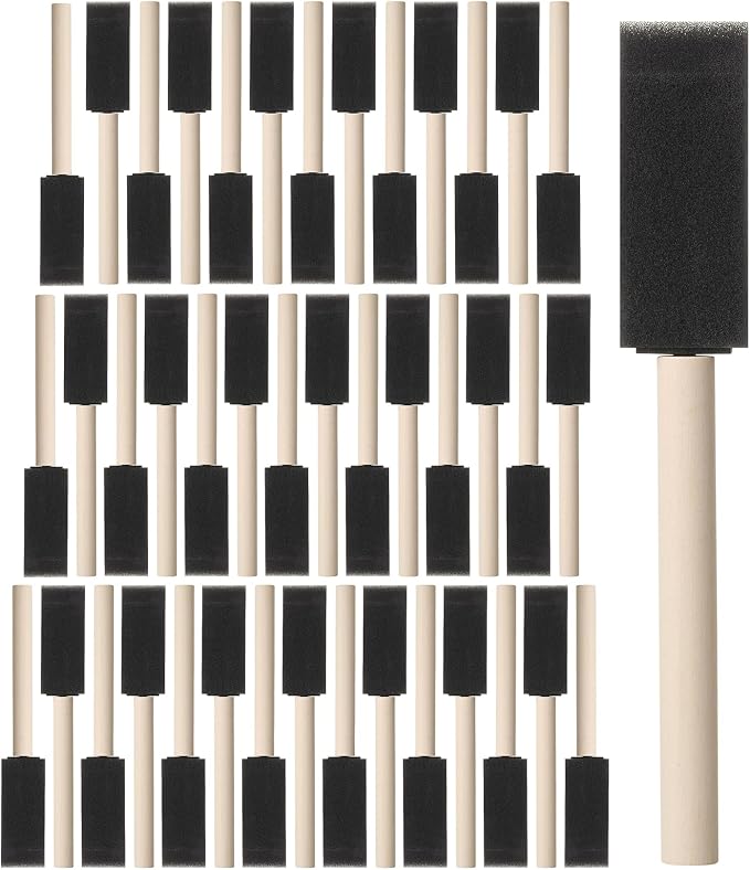 Bates Foam Paint Brushes, 40 Pack by BatesChoice