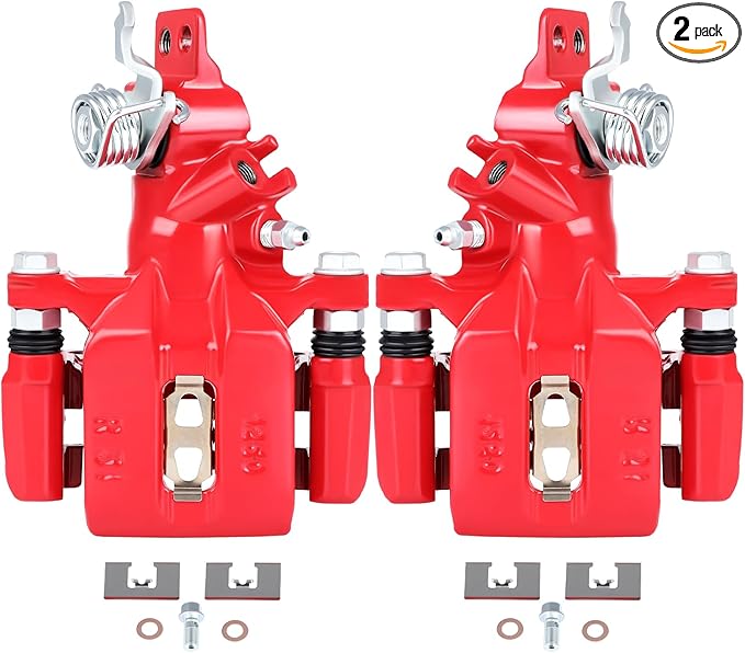 SCITOO 19-B2068 19-B2069 Disc Brake Calipers Assembly with Bracket Red Fit For Acura TSX 2004-2008,For Honda For Accord 1998-2007