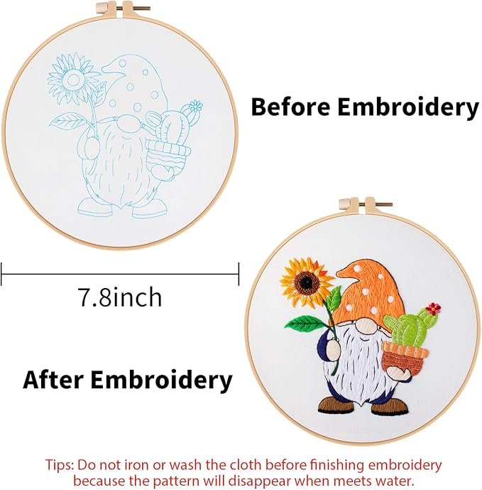Nuberlic Sunflower Embroidery Kit - Image 3