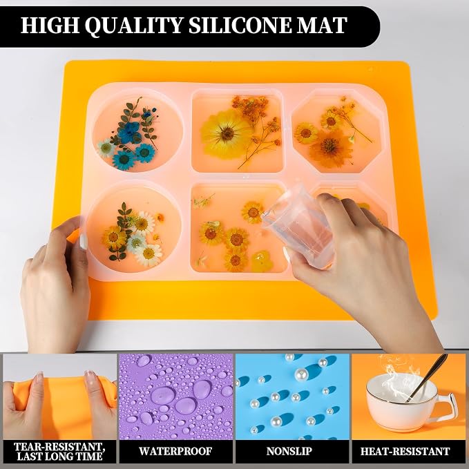 LEOBRO Silicone Mats, Resin Molds, Play Dough Mat - Image 3