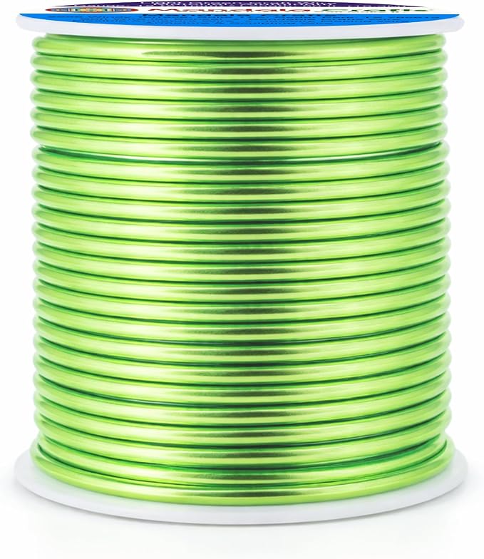 Mandala Crafts 12 Gauge Light Green Anodized Aluminum Craft Wire, 60 FT | - Image 2